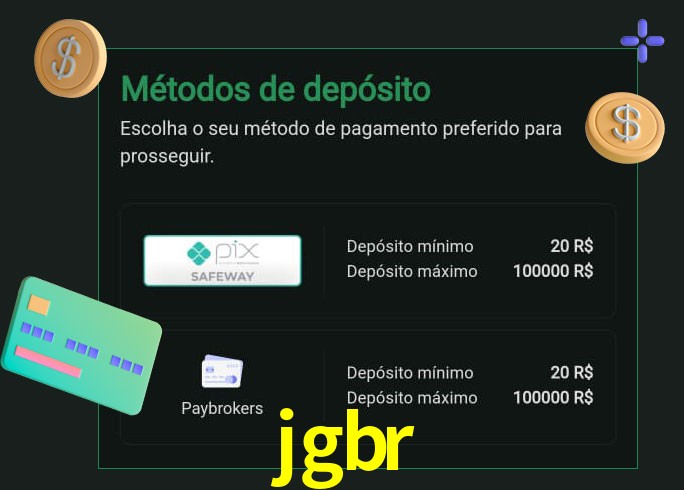 O cassino jgbr oferece uma grande variedade de métodos de pagamento