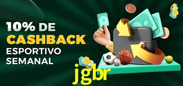 10% de bônus de cashback na jgbr