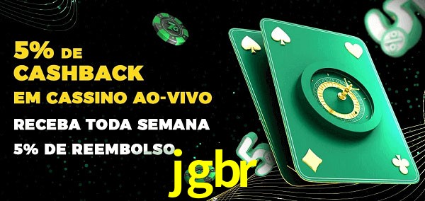 Promoções do cassino ao Vivo jgbr